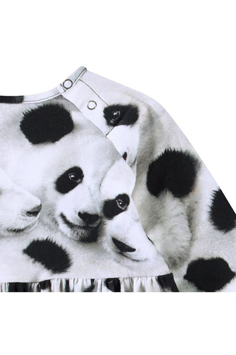 Charmaine Dress in giant panda close up view