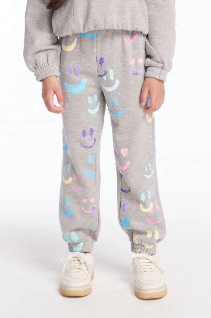 Smiley daze sweatpant in gray front view