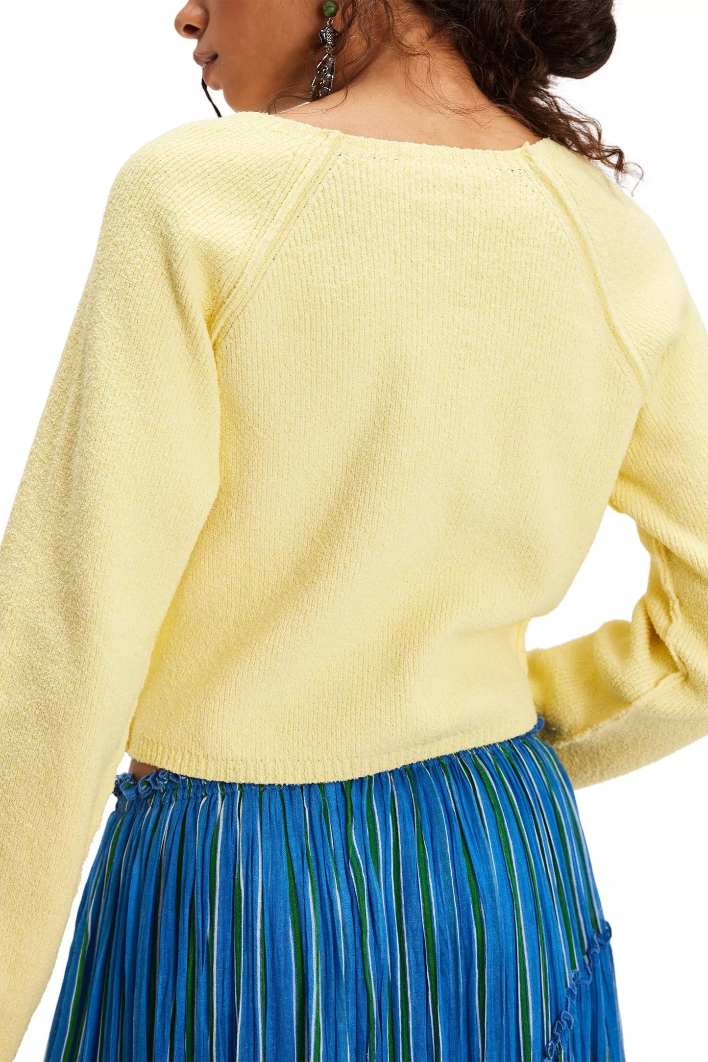 Shrunken Sydney Cardi in sunshine time back view