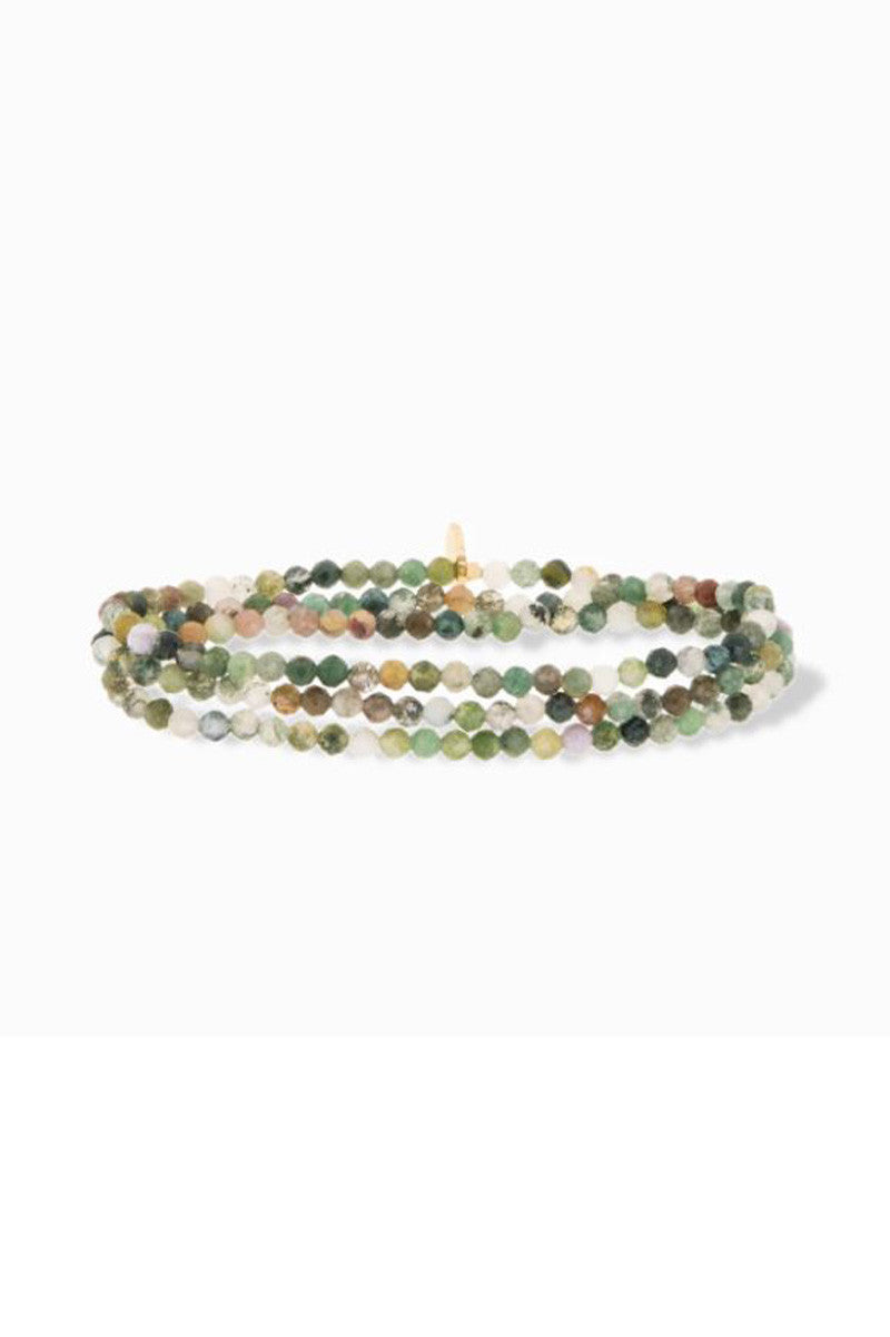 SEMI PRECIOUS STONE STRETCH BRACELET in fancy jasper