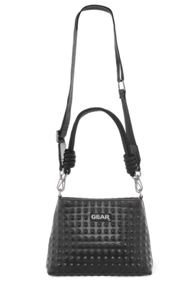Gear 80 crossbody bag in silver extra strap view