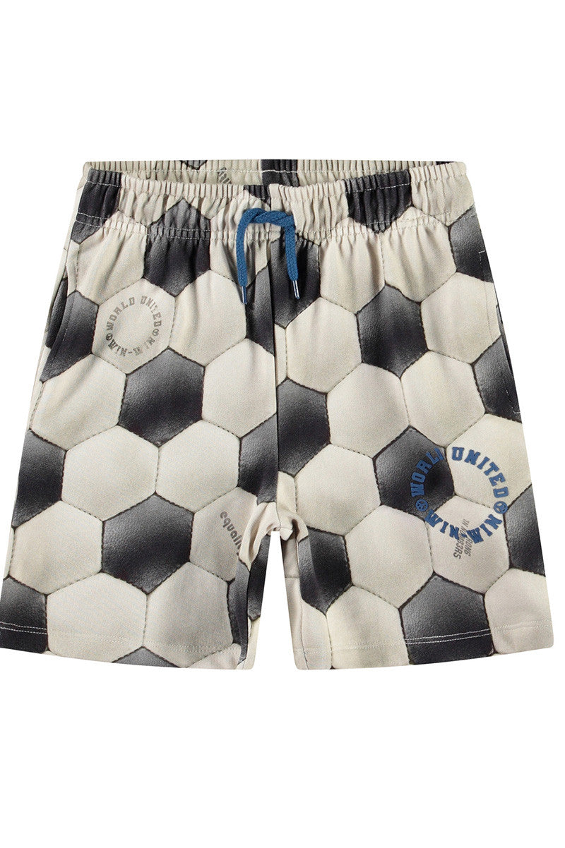 Adian football noise short in beige black front view