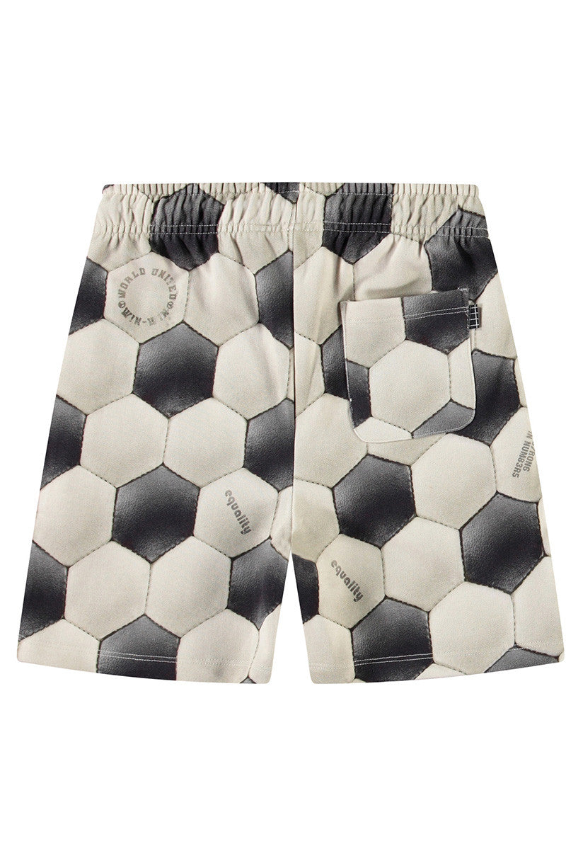 Adian football noise short in beige black back view