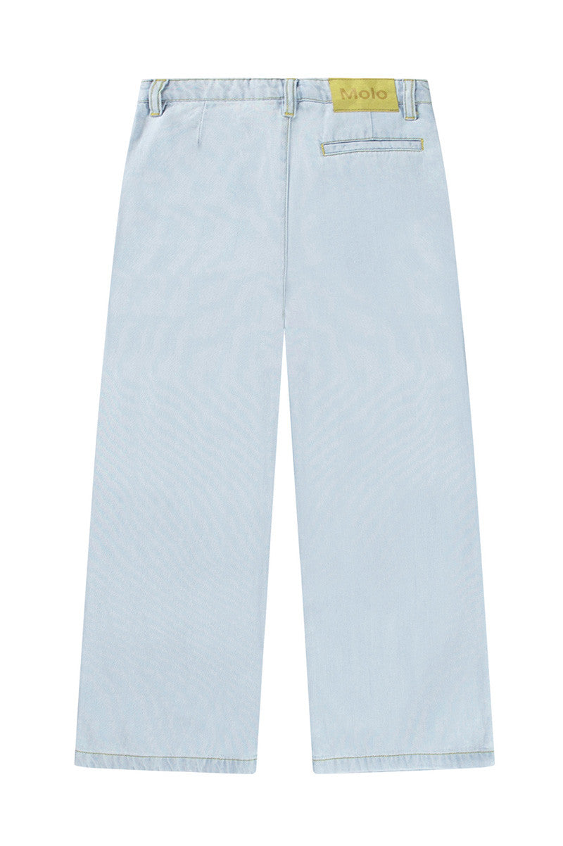 Aeisha denim jeans in bleached drapey back view