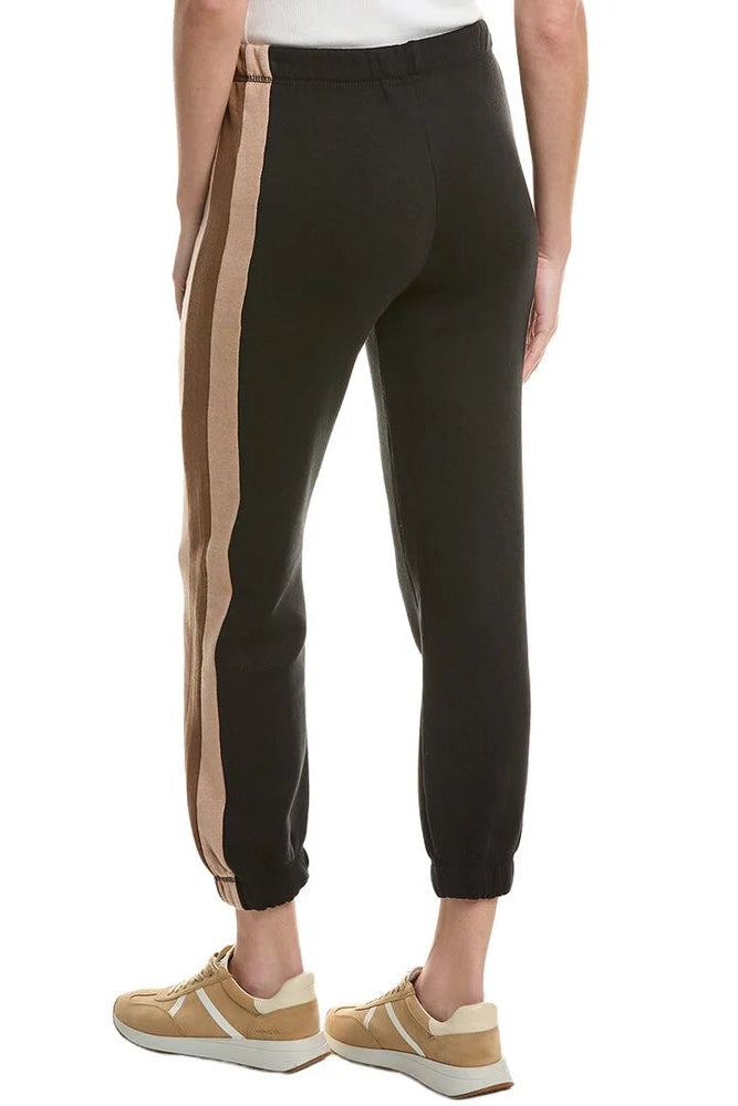 COLORBLOCK BURNOUT FLEECE JOGGER IN BLACK/NEUTRALS BACK VIEW