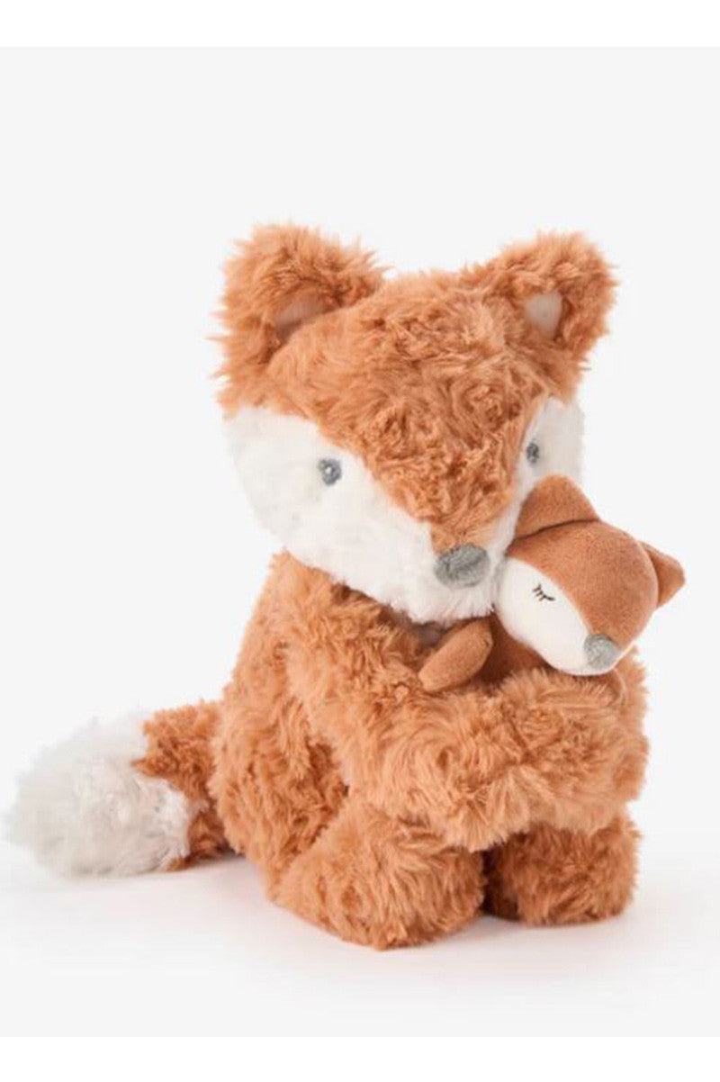 Mama & Baby fox plush toy set in rust