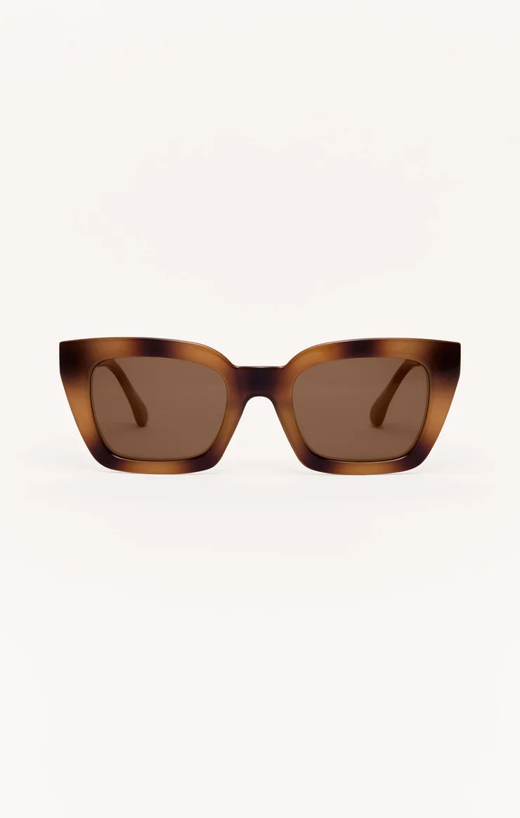 Hideaway polarized sunglasses in brown tort brown lens