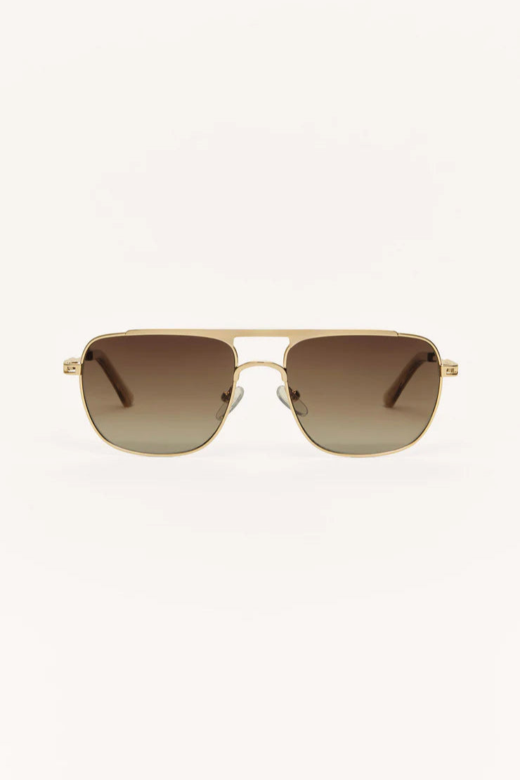 SKYLINE SUNGLASSES IN GOLD/GRADIENT FRONT VIEW