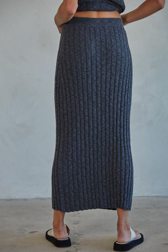 Isla skirt in charcoal back view