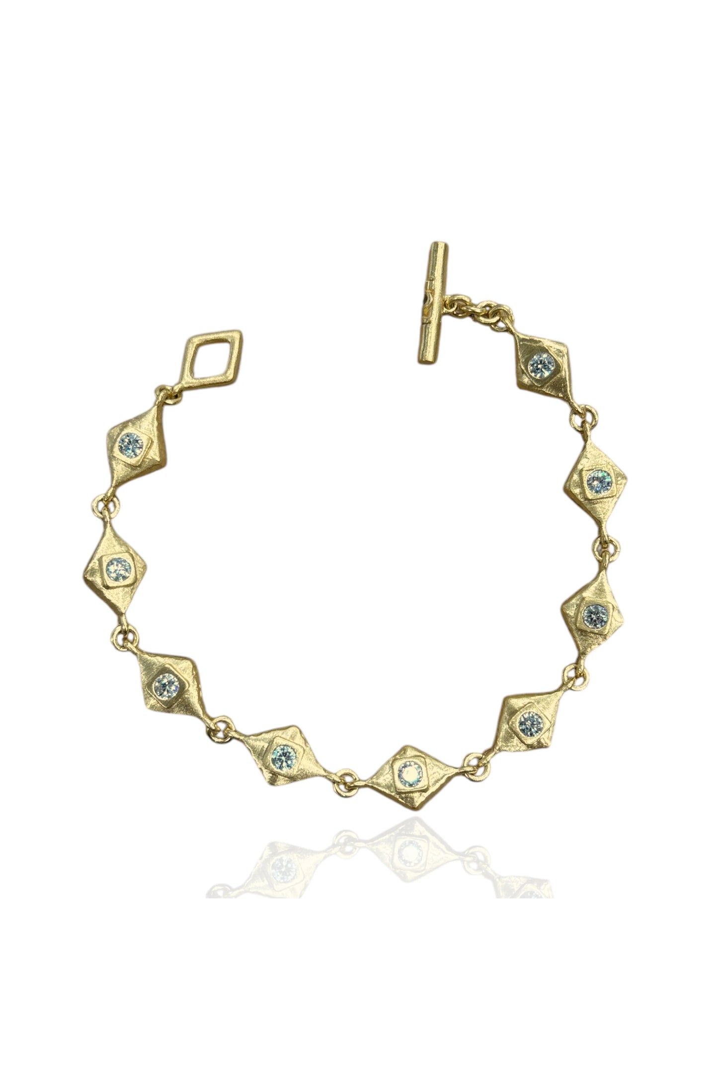 cayden tennis bracelet in gold style view