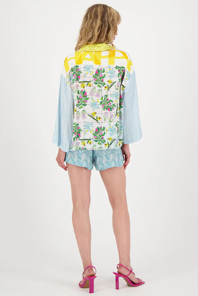 Nori Cropped shirt in pura vida back view