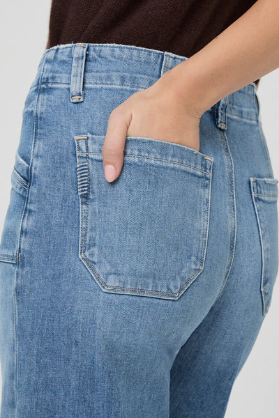 ANESSA WITH UTILITY POCKETS + RAW HEM IN VIVA CLOSEUP