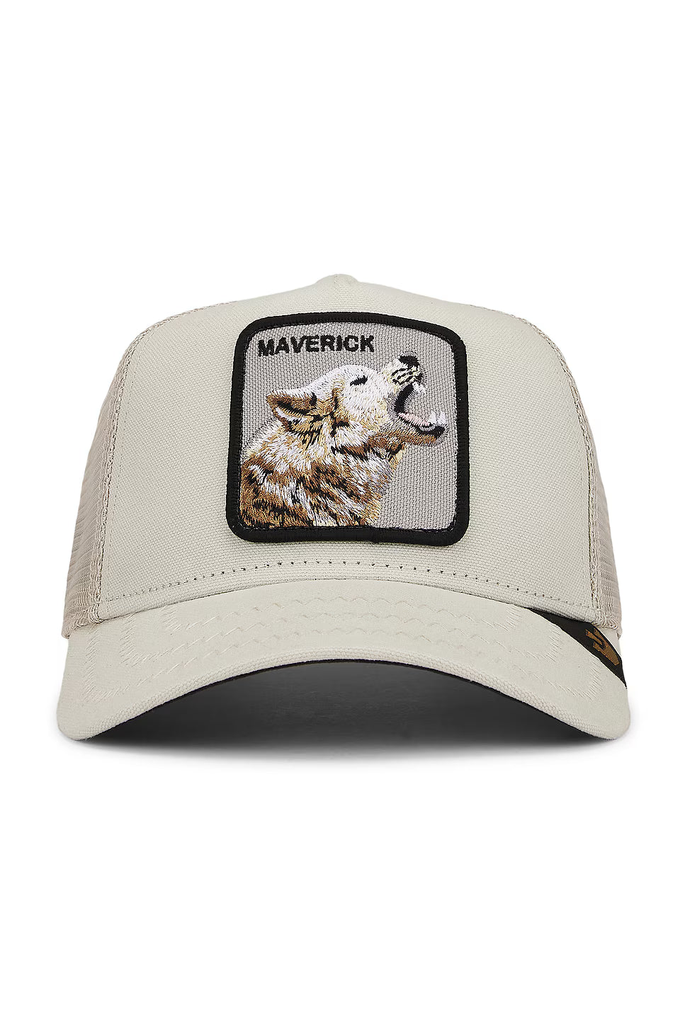 Howling in harmony trucker hat in grey but looks beige front view