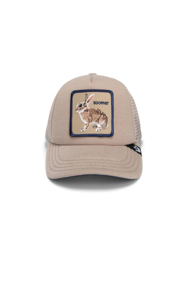 OK ZOOMER KIDS TRUCKER IN TAN FRONT VIEW