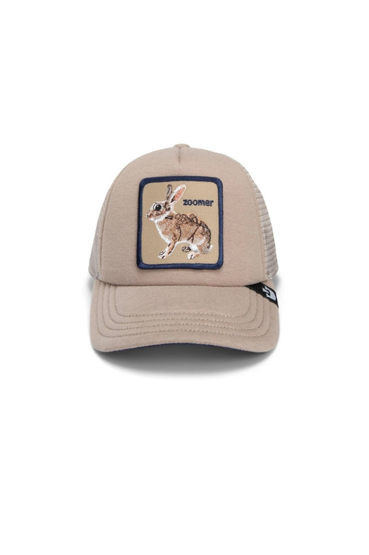 OK ZOOMER KIDS TRUCKER IN TAN FRONT VIEW