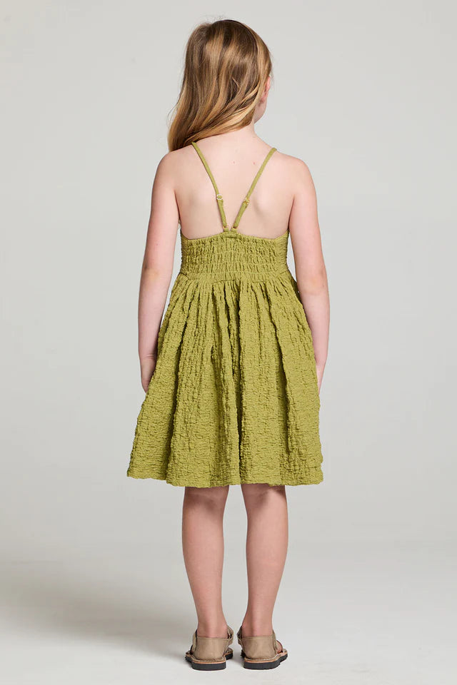 Lyllie Mini Dress in fern back view