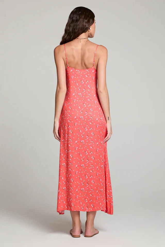 Elowin midi dress in crimson back view
