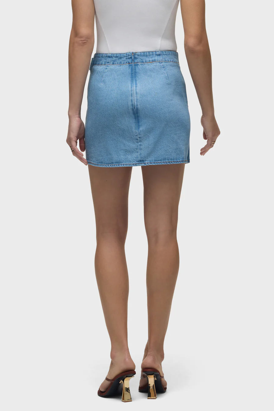 The Mountain Wrap Mini Skirt in mountain back view