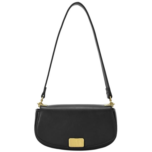 Smooth chic shoulder bag in black