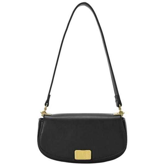Smooth chic shoulder bag in black