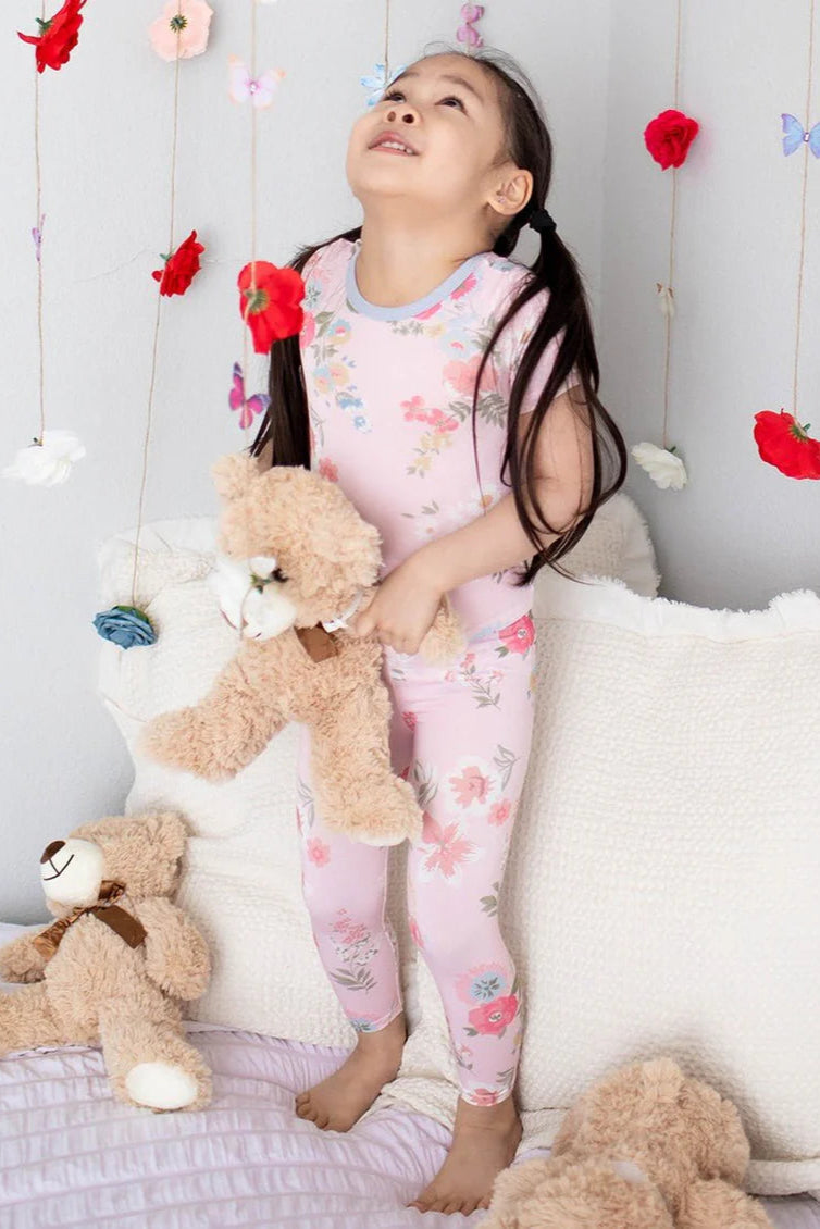 Short sleeve 2pc pajama in ditsy floral