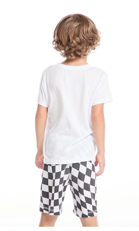 High speed thrills 84 tee in white back view