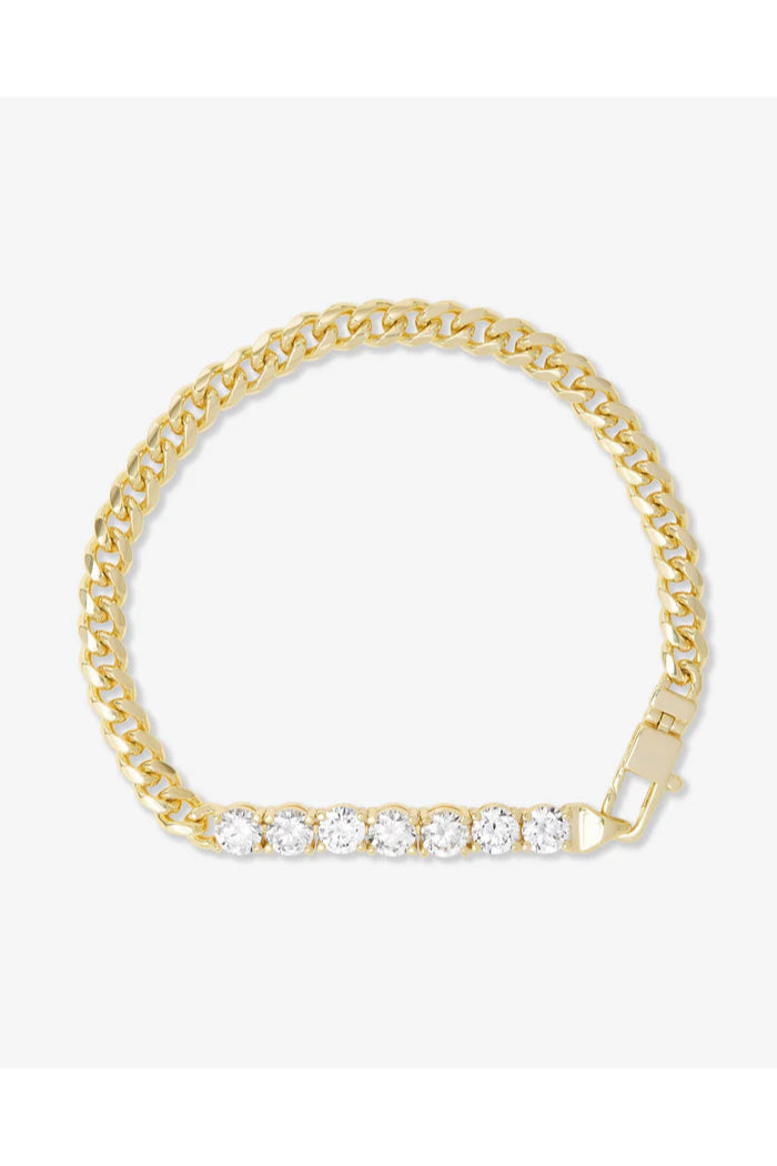 Baby Julian Loves Diamonds BraceleT IN GOLD FRONT VIEW