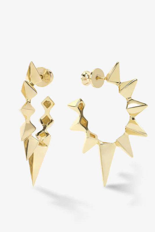 The Gabriella Big Sista Hoops in gold front view