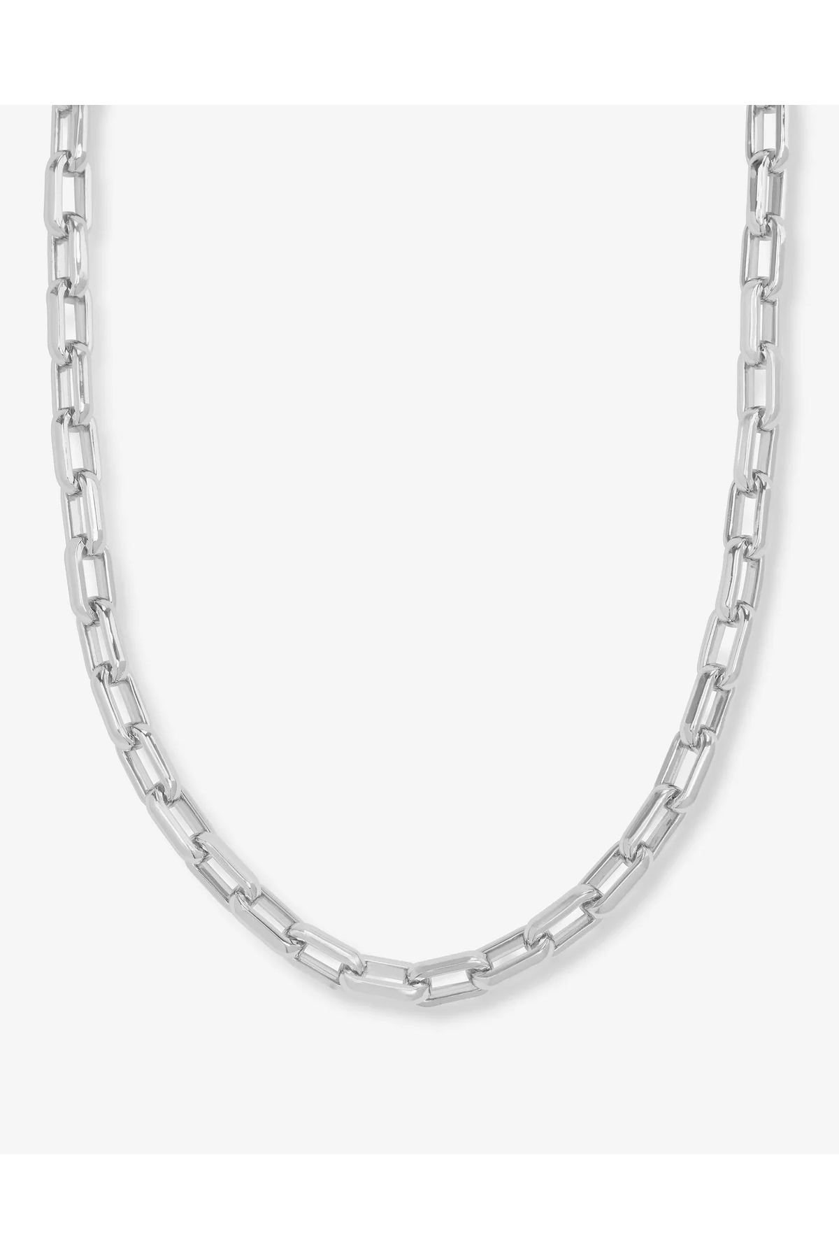The Lil Frankie Chain Necklace 16" IN SILVER STYLE VIEW