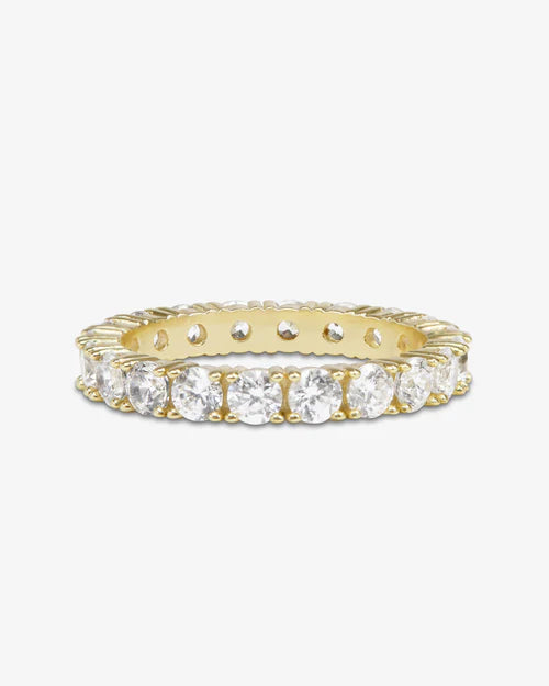 Heiress ombre ring in gold with white diamonds