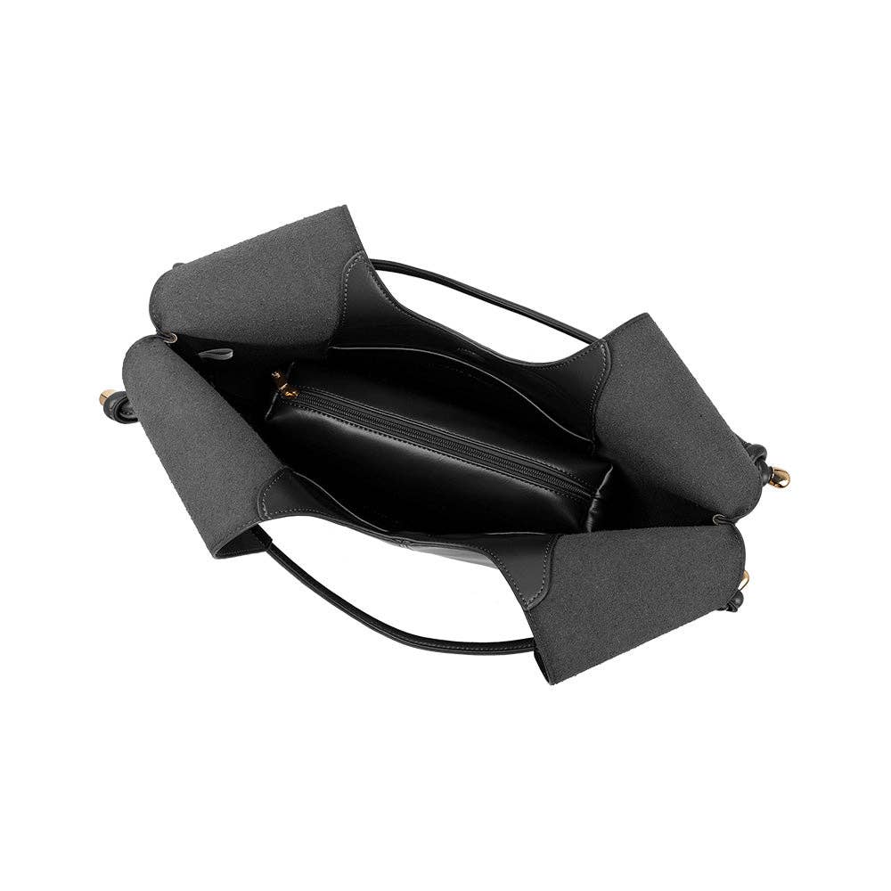 Tracy shoulder bag in black inside view