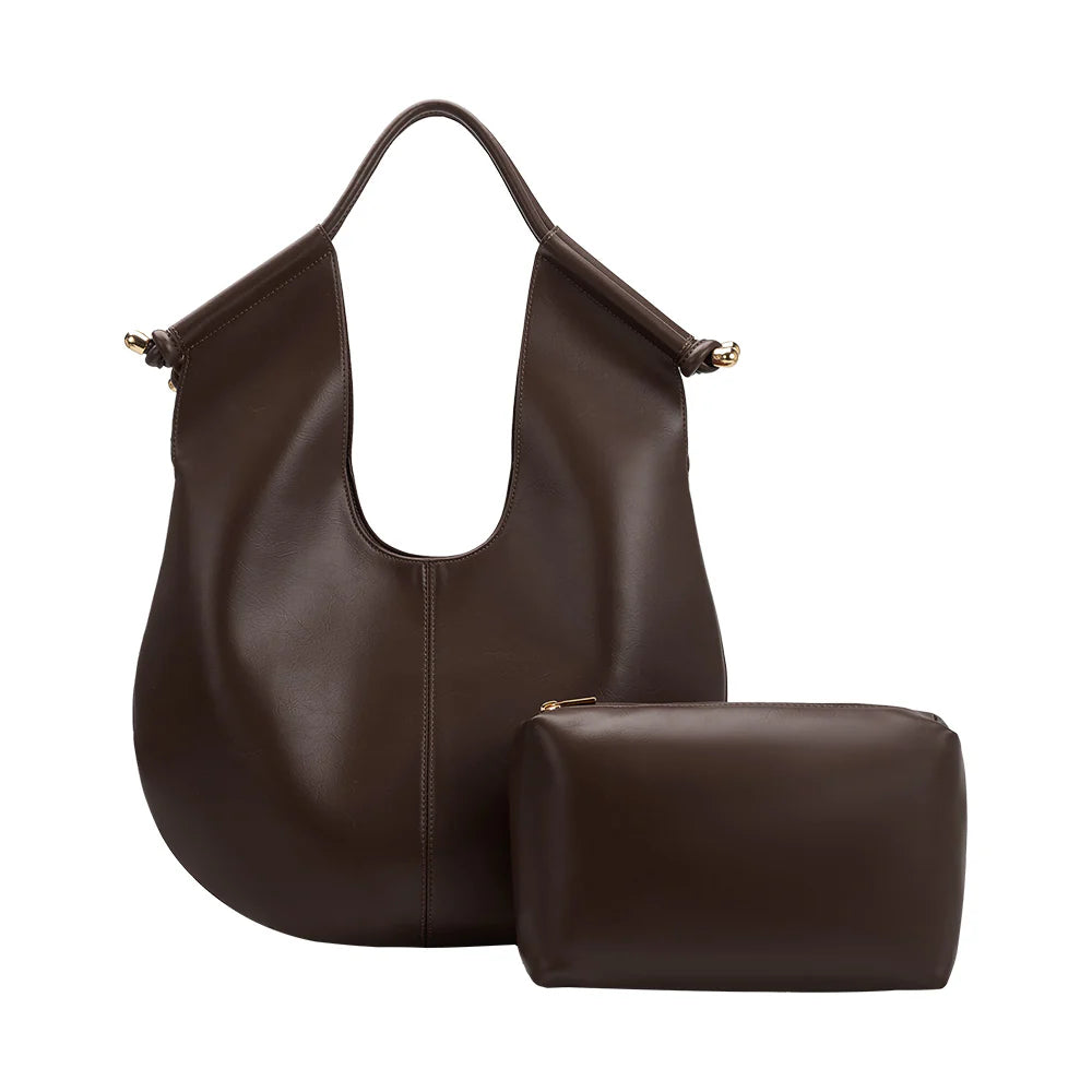 Tracy shoulder bag in Espresso view with wallet