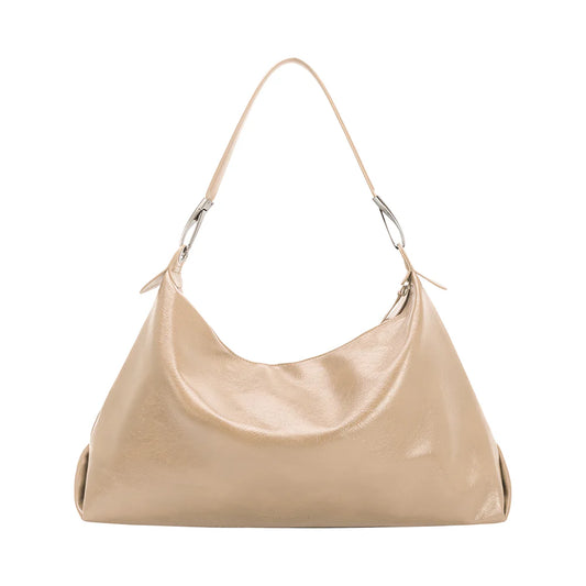 Charlie tote bag in beige front view