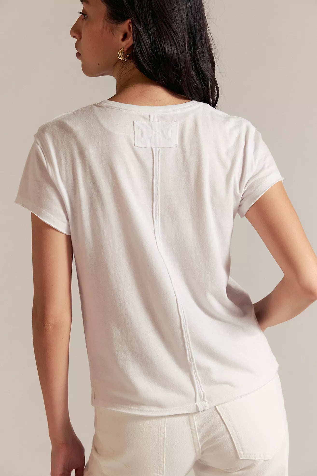 NOVA TEE IN IVORY BACK VIEW