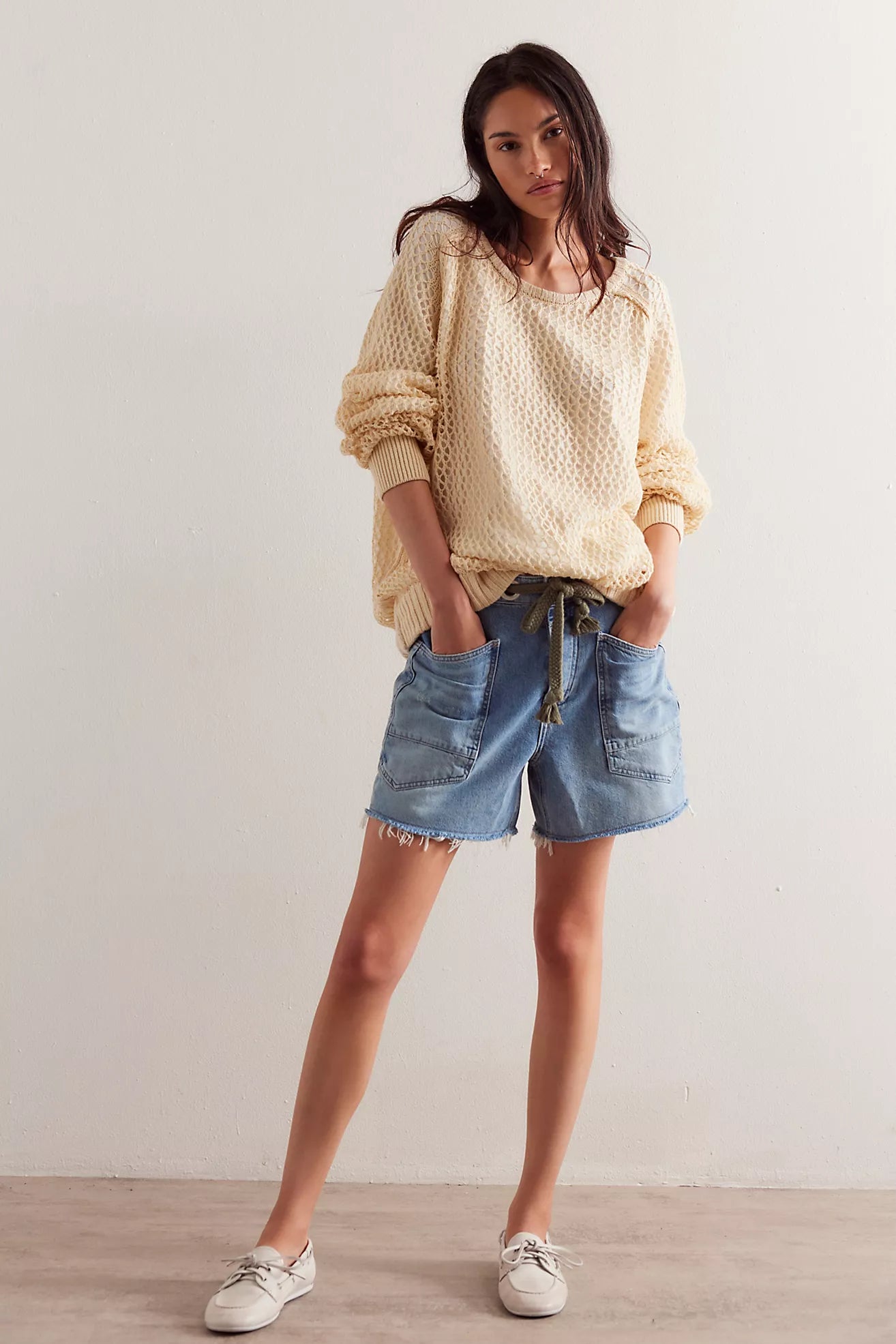 MOXIE SHORTS IN TRUEST BLUE FRONT VIEW