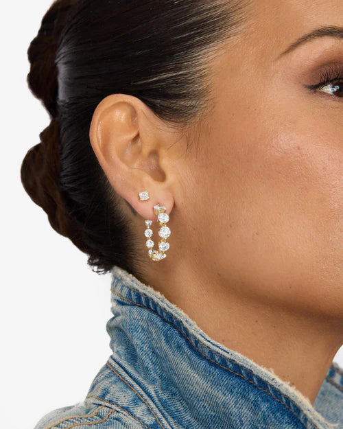 She's an icon hoops 1" in gold with white diamonds style view