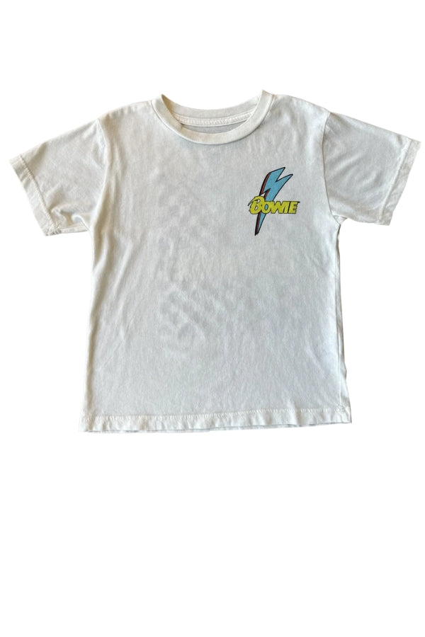 BOWIE CHECKER SHORT SLEEVE TEE IN VINTAGE WHITE  FRONT VIEW