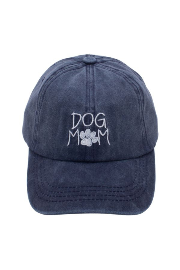 DOG MOM CAP IN NAVY FRONT VIEW