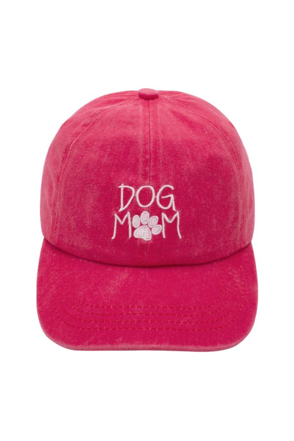 DOG MOM CAP IN RED FRONT VIEW