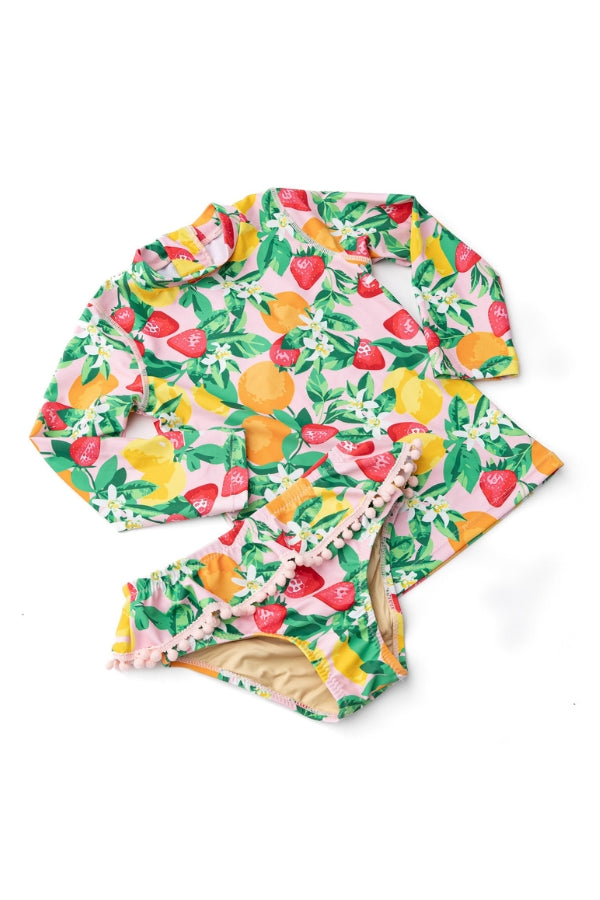 RASHGUARD SWIM SET N FRUIT PUNCH FRONT VIEW