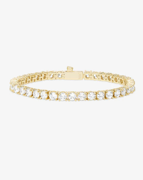 Grand Heiress tennis bracelet in gold with white diamonds