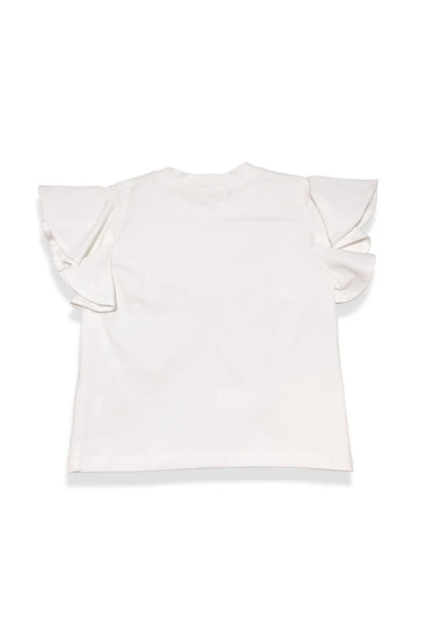 3D BUTTERFLY TOP IN WHITE MULTI BACK VIEW