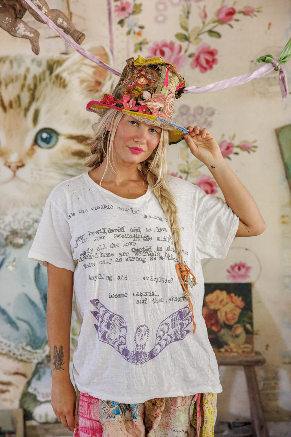 STAY BEWILDERED TEE IN TRUE FRONT VIEW