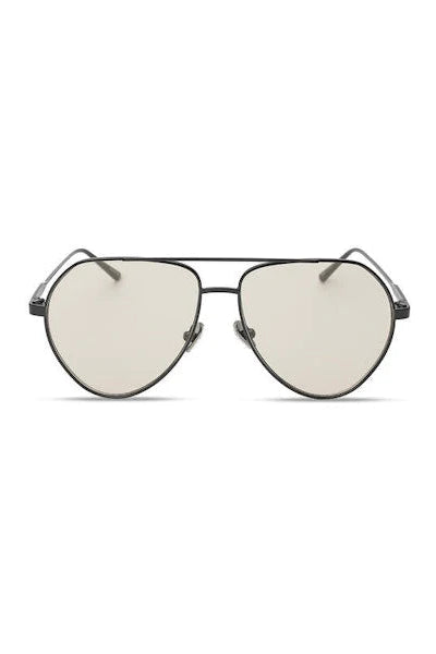 SAM SUNGLASSES IN BLACK METAL/BLACK FRONT VIEW