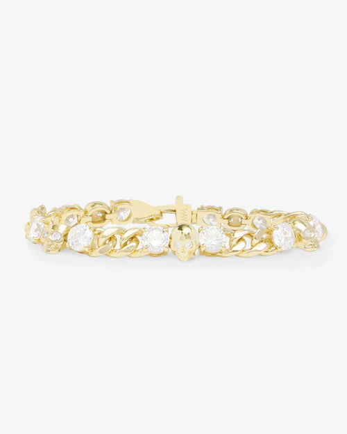 Ride or die cuban chain bracelet in gold
