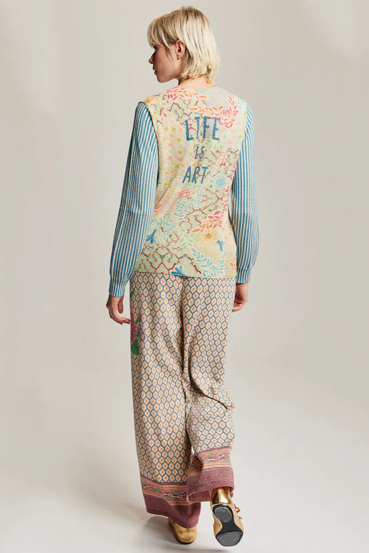 EMERTA NIKI KNIT TOP IN SHIPIBO BACK VIEW WORN