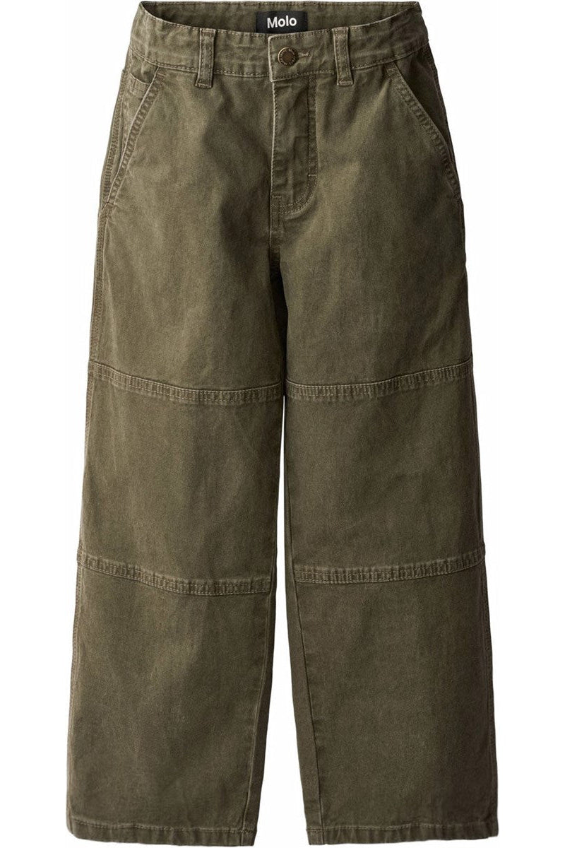 ALFRED CANVAS PANTS IN VEGETATION WASH FRONT VIEW
