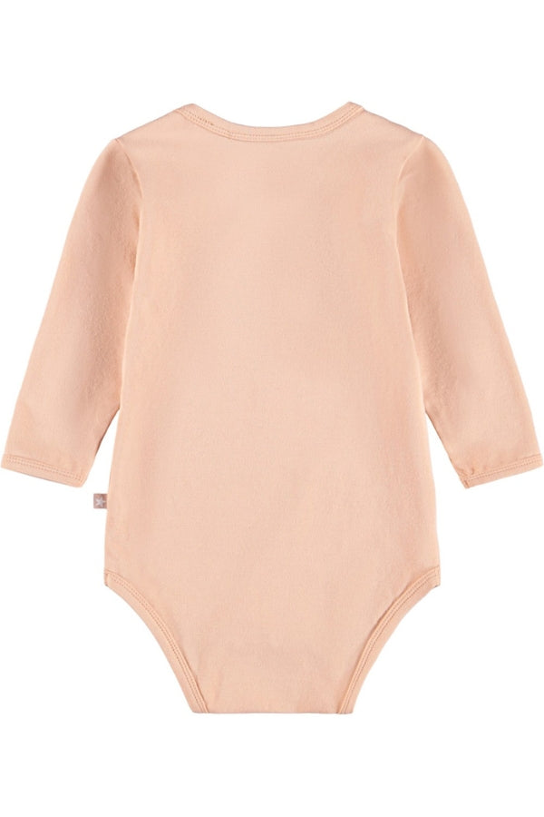 FOSS LONG SLEEVE BODYSUIT IN SQUIRREL HEART BACK VIEW