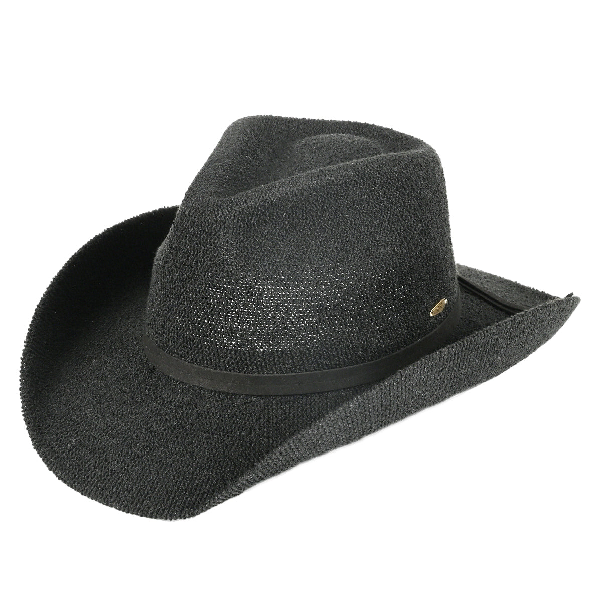 Terry cloth cowboy hat in black