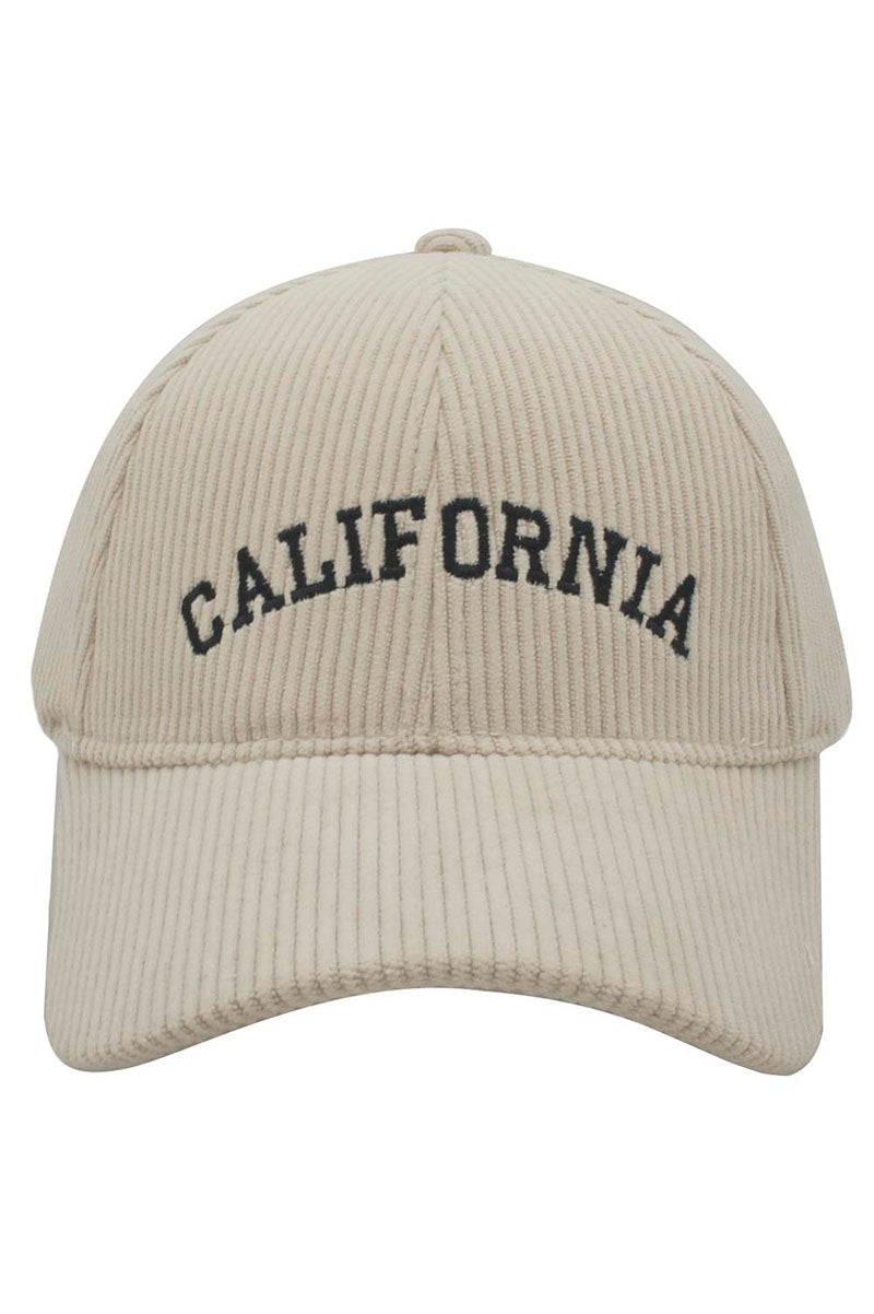 Corduroy California Ball Cap in taupe